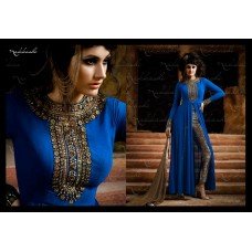 3021 BLUE NAKKASHI IMMORTAL WEDDING WEAR DRESS